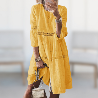 EP | Robe midi à manches longues | Robe blanche midi | Robes midi pour femmes