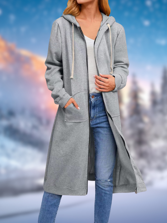 EP | Manteau long à la mode avec cordon de serrage