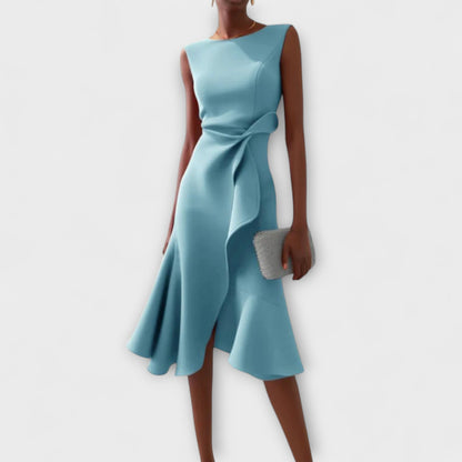 EP | Juliette™ - Robe midi asymétrique élégante drapée