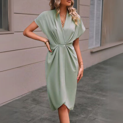 EP | Robe midi drapée élégante pour femmes