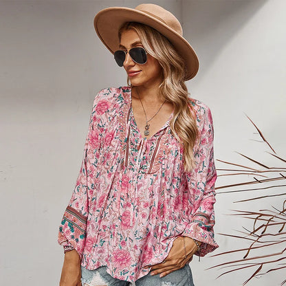 EP | Blouse à manches longues boho à la mode