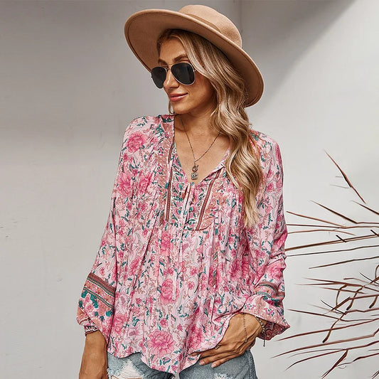 EP | Blouse à manches longues boho à la mode