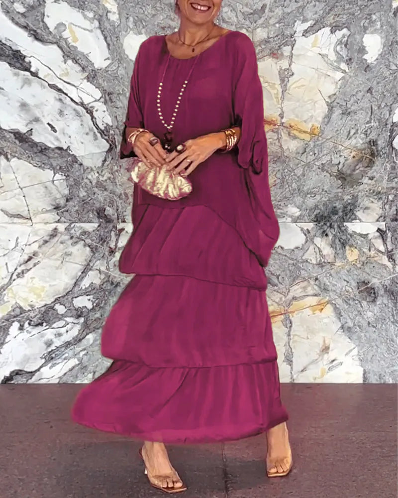 ND | Maxi-robe décontractée en couches
