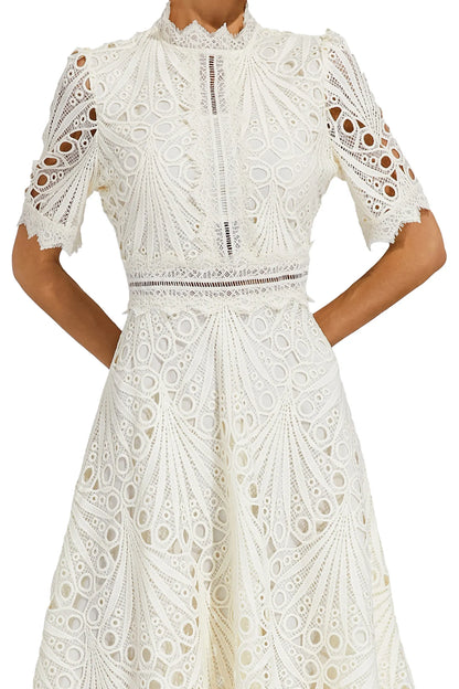 EP | Robe midi élégante en dentelle pour femme