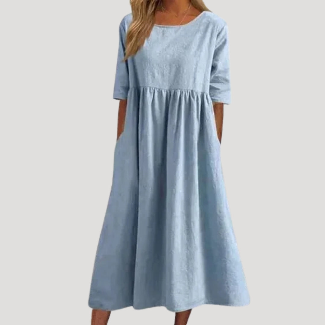EP | Robe midi femme coupe loose avec poches