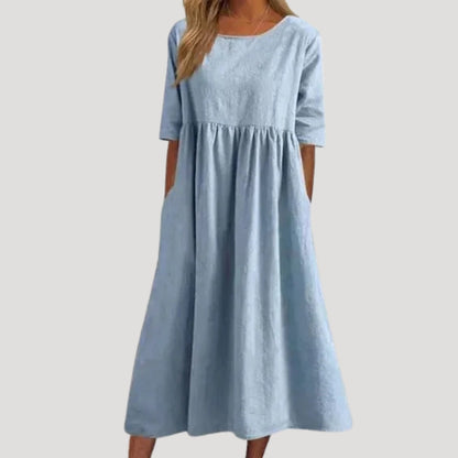 EP | Robe midi femme coupe loose avec poches