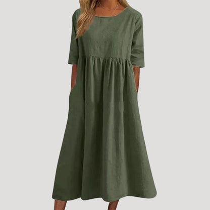 EP | Robe midi femme coupe loose avec poches