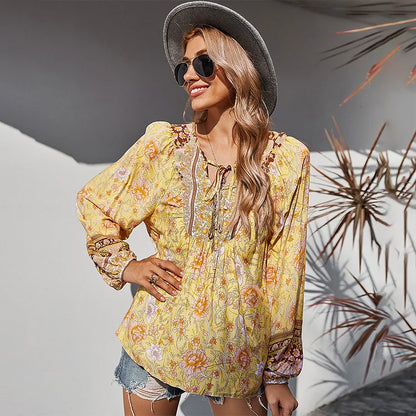 EP | Blouse à manches longues boho à la mode