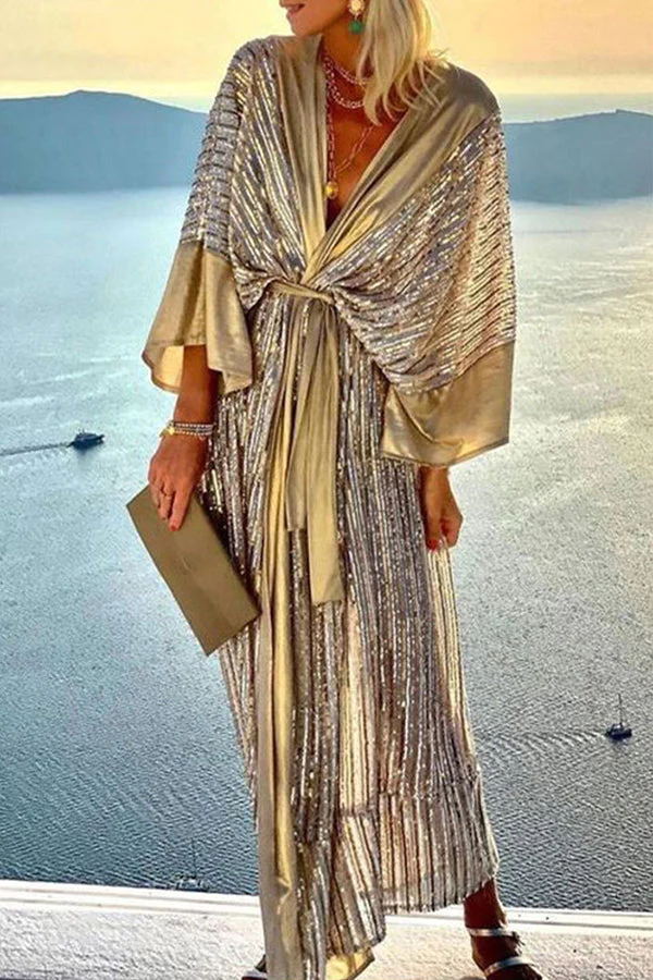 EP | Dreamy Evenings Rétro Court Style Kimono Party Maxi Robe