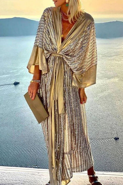 EP | Dreamy Evenings Rétro Court Style Kimono Party Maxi Robe