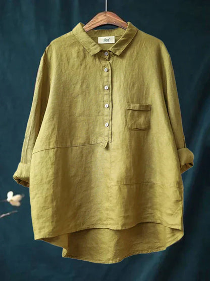 ND | col revers button-down chemise à manches longues avec poches