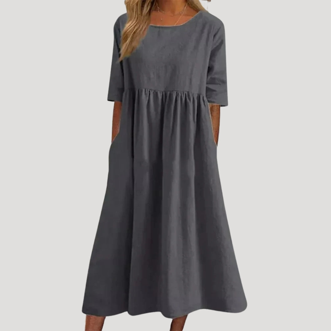 EP | Robe midi femme coupe loose avec poches