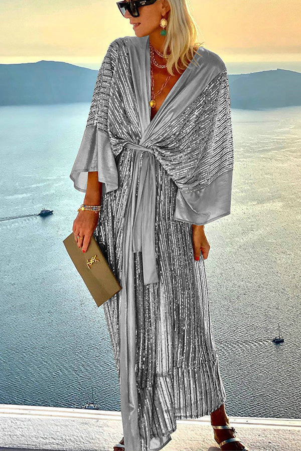 EP | Dreamy Evenings Rétro Court Style Kimono Party Maxi Robe
