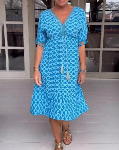 EP | Robe midi confortable et ample avec décolleté en V