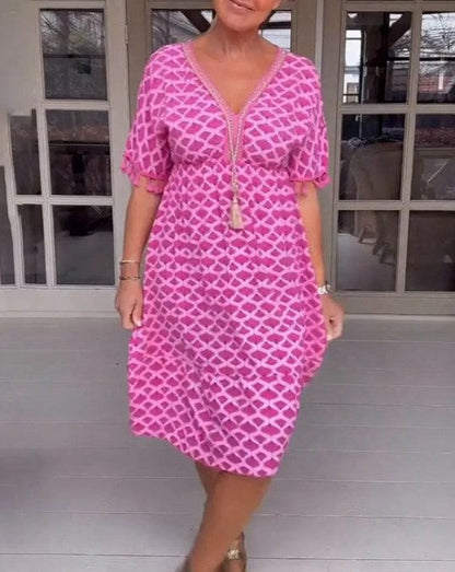 EP | Robe midi confortable et ample avec décolleté en V