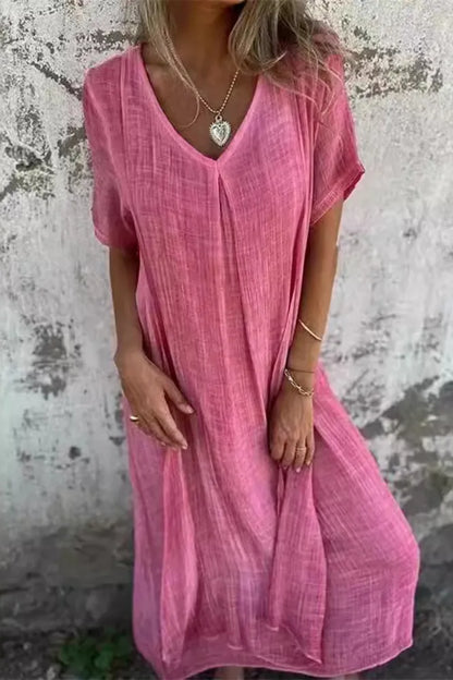 EP | Confortable robe longue avec décolleté en V