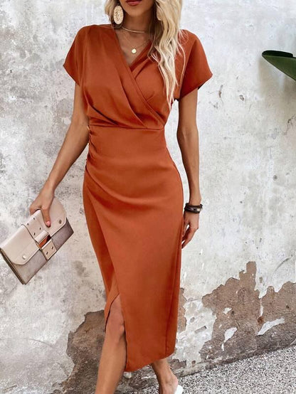 EP | Robe midi élégante drapée