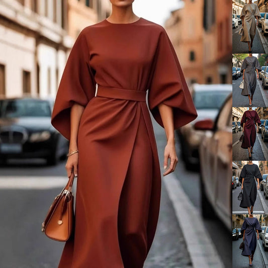 EP | Robe mi-longue chic avec ceinture