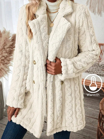 EP | Manteau d'hiver en flanelle à double boutonnage