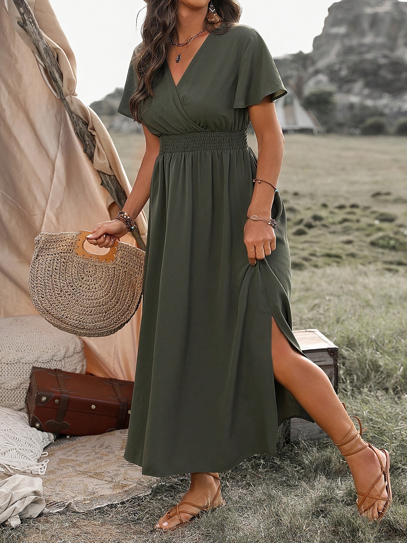 EP | Maxi-robe sexy et confortable avec taille portefeuille