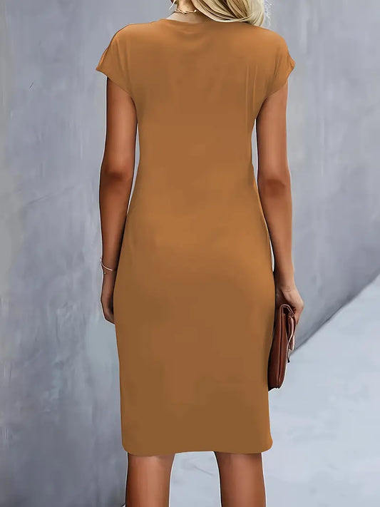 EP | Robe midi avec design de nœuds sur le devant