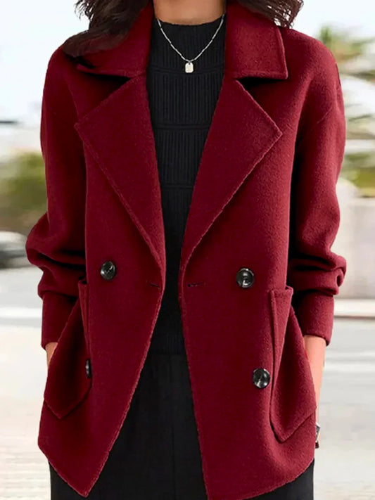 EP | Manteau décontracté à col revers Simple