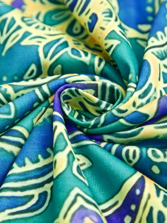 EP | Robe midi imprimée abstraite