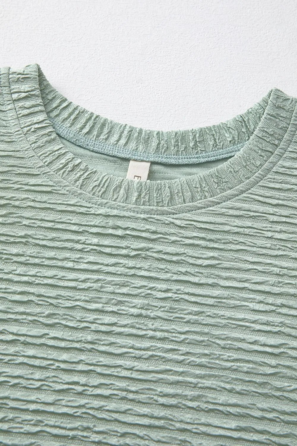 EP | Couleur solide Texturé Crinkle Robe T-shirt à manches courtes