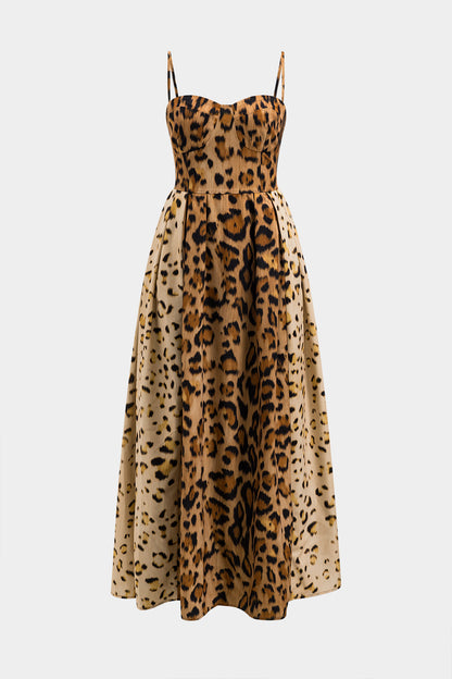 EP | Bold Leopard Print Robe midi