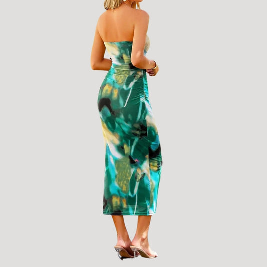 EP | Robe midi d'été florale pour femmes pour les occasions de vacances