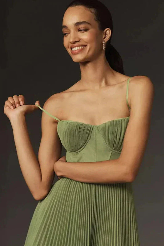 EP | Robe midi plissée élégante Fit & Flare
