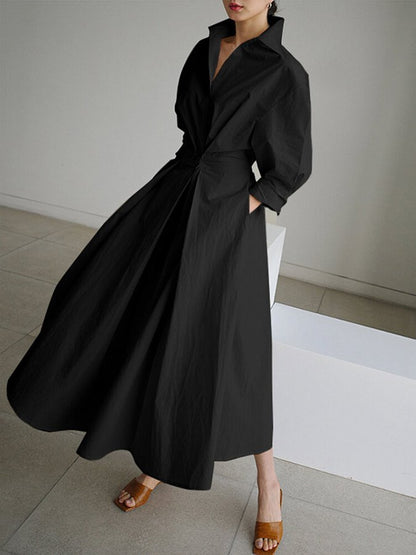 EP | Robe midi chic avec fermeture à boutons