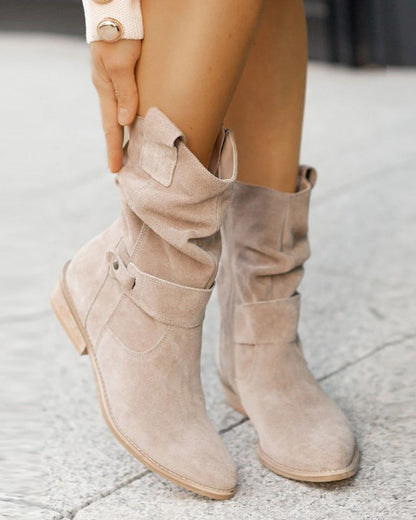 ND | Bottes mid-calf avec détail de lanière