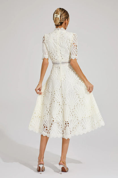 EP | Robe midi élégante en dentelle pour femme