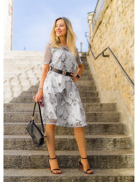 EP | Robe midi plissée et imprimée de fleurs pour un style élégant et confortable