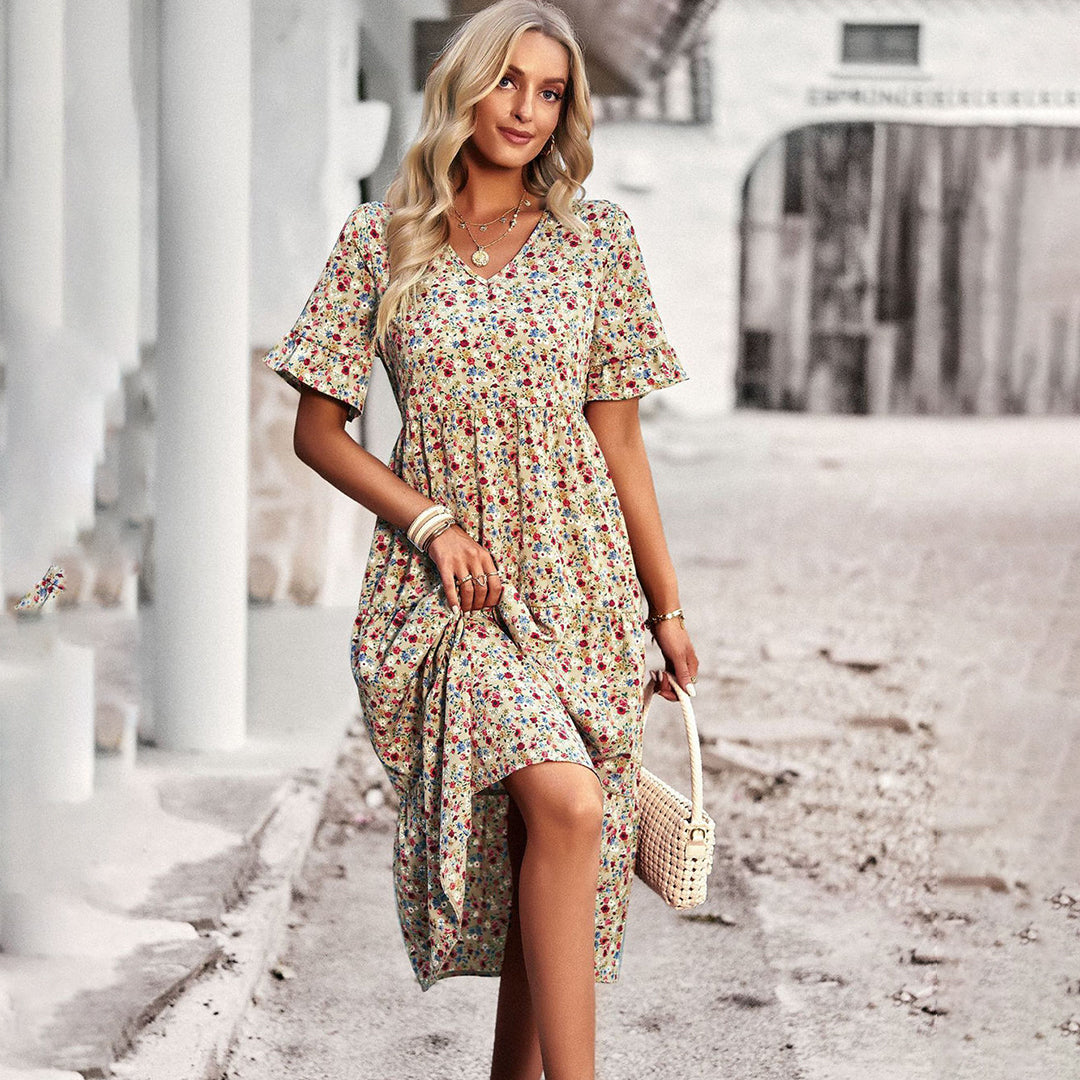 EP | Robe midi élégante à fleurs