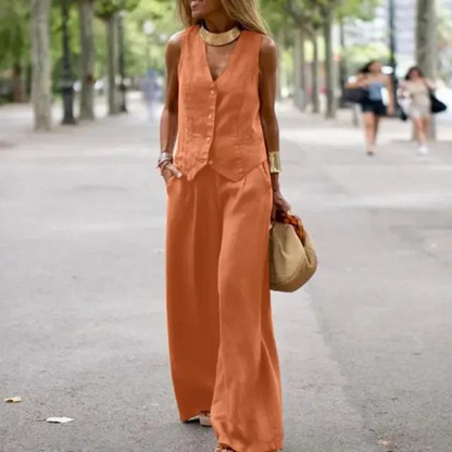 ND | Ensemble élégant pour femmes - top et pantalon