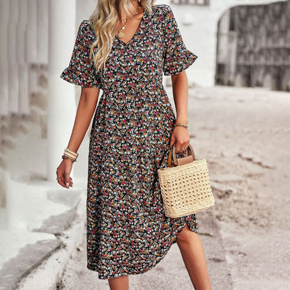 EP | Robe midi élégante à fleurs