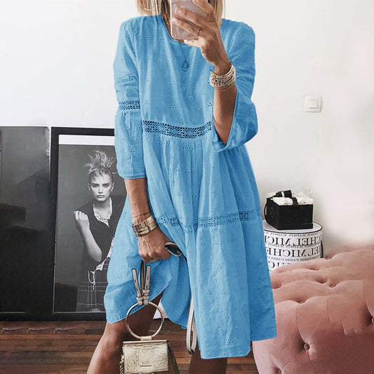 EP | Robe midi | Robe midi à manches longues | Robes d'été pour femmes