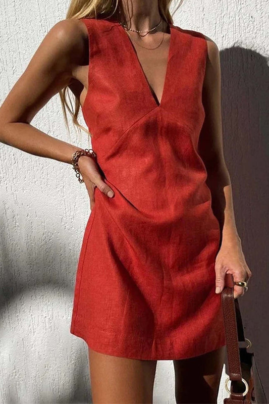 EP | Mini-robe femme col V