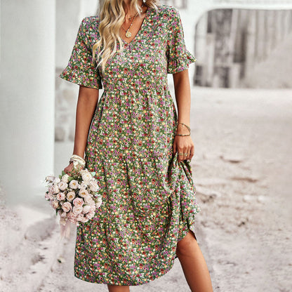 EP | Robe midi élégante à fleurs