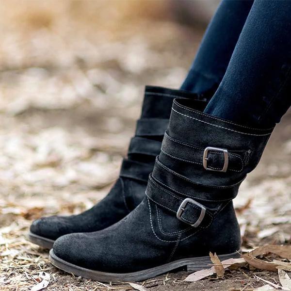 ND | Bottes à la cheville robustes avec boucle