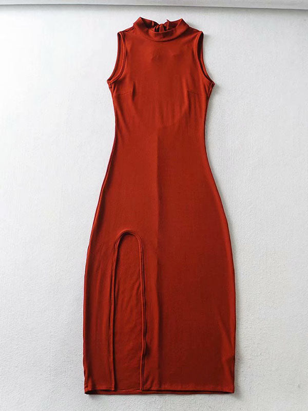 EP | Robe midi dos ouvert split bodycon