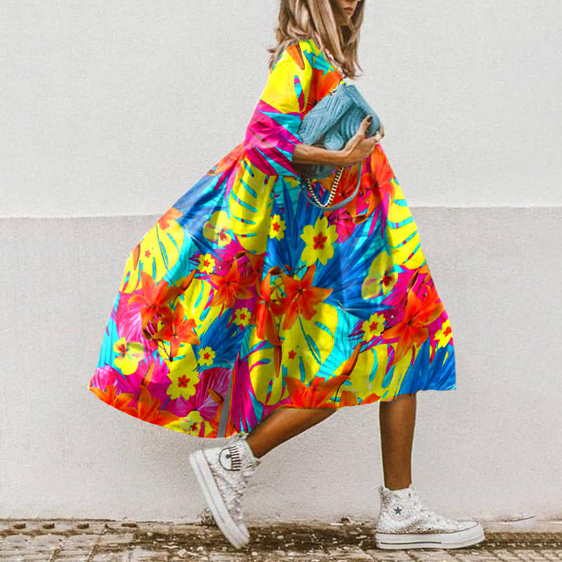 ND | Robe midi imprimée en ligne A