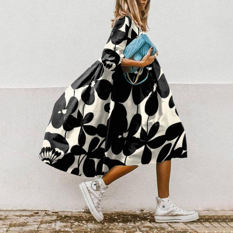 ND | Robe midi imprimée en ligne A