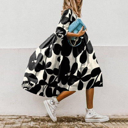 ND | Robe midi imprimée en ligne A