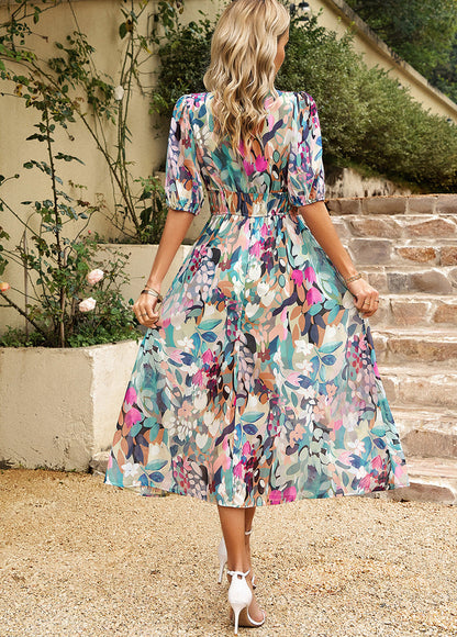 EP | Robe midi flatteuse avec motif floral