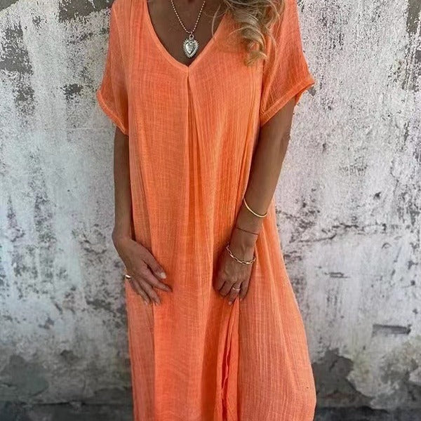 EP | Robe midi élégante à col en V