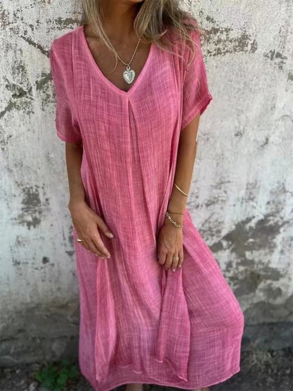 EP | Robe midi élégante à col en V