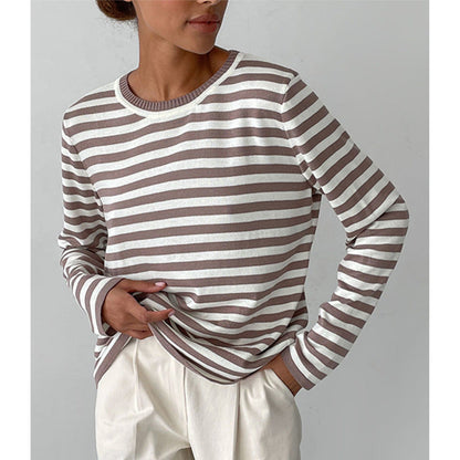 ND | T-shirt classique rayé à manches longues